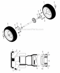 Wheels  Decals Diagram and Parts List for PP5524ES  Poulan Snow Blower
