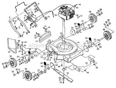 Part Location Diagram of 187930 Weed Eater Axle Arm Assembly (AYP part number)