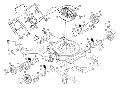 Part Location Diagram of 189009 Weed Eater Rear Deflector (AYP part number)