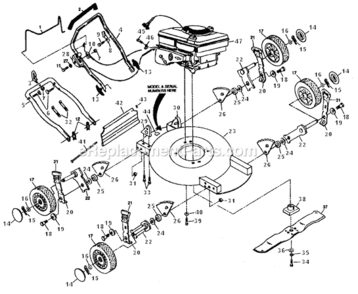 Part Location Diagram of 140544 Weed Eater Rear Skirt (AYP part number)