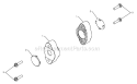Auger Housing Impeller Assembly 3 Diagram and Parts List for PP800EPS24  Poulan Snow Blower