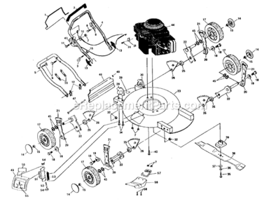 Page A Diagram and Parts List for PP800MKA  Poulan Lawn Mower