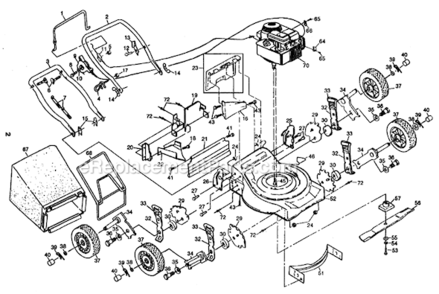 Part Location Diagram of MK20FRD Poulan Mulcher
