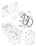 ChassisEnginePulleys Diagram and Parts List for PP927ESC  Poulan Snow Blower