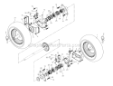 Wheels Diagram and Parts List for PP927ESC  Poulan Snow Blower