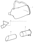 Tube-VacuumTubeAssy Diagram and Parts List for PPB2000 Type2 Poulan Leaf Blower / Vacuum