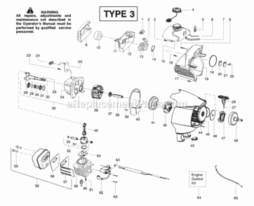 Page A Diagram and Parts List for PPB250E Type 3 Poulan Trimmer