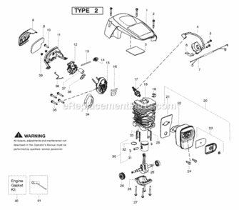 Page A Diagram and Parts List for PPB4218 Type 2 Poulan Chainsaw