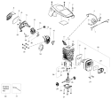 CylinderShieldCrankshaft Diagram and Parts List for PPB4218  Poulan Chainsaw