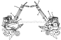 Page B Diagram and Parts List for PPFT3C  Poulan Tiller