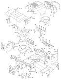 Part Location Diagram of 166819 Husqvarna Chassis.Stlt.Stamping