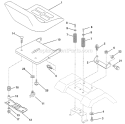 Seat Assembly Diagram and Parts List for PPR1742STA 1999 Poulan Lawn Tractor
