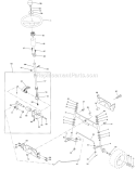 Steering Assembly Diagram and Parts List for PPR1742STB Before 1999 Poulan Lawn Tractor