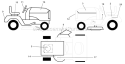 Decals Diagram and Parts List for PPR1742STC 2000 Poulan Lawn Tractor