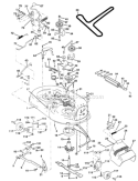 Part Location Diagram of 164962 Poulan Deck.Mower Serv.42" Mech