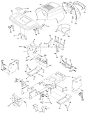 Chassis Diagram and Parts List for PPR20H42STC  Poulan Lawn Tractor