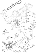 Drive Diagram and Parts List for PPR20H42STC  Poulan Lawn Tractor