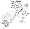 Part Location Diagram of 138669 Husqvarna Asm. engine, base