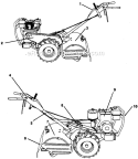 Page A Diagram and Parts List for PPRT8KA  Poulan Tiller