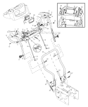 Handles Diagram and Parts List for PR10527ESA  Poulan Snow Blower