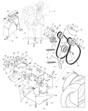 ChassisEnginePulleys Diagram and Parts List for PR10527ESA  Poulan Snow Blower