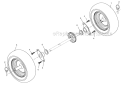 Wheels Diagram and Parts List for PR10527ESA  Poulan Snow Blower