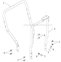 Handle Diagram and Parts List for PR14527ES 96198004702 - 2012-06 Poulan Snow Blower