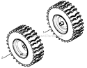Wheels Tires Diagram and Parts List for PR14527ES 96198004702 - 2012-06 Poulan Snow Blower