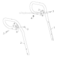 Handle Diagram and Parts List for PR14527ES 96198004704 - 2012-08 Poulan Snow Blower