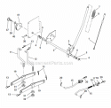 Mower Lift Diagram and Parts List for PR1842STA  Poulan Lawn Tractor