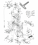 Mower Deck Diagram and Parts List for PR1842STA  Poulan Lawn Tractor