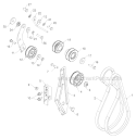 Chassis Engine Pulleys Diagram and Parts List for PR18530ES 96198004904 - 2012-08 Poulan Snow Blower