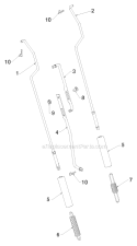 Handle Controls Diagram and Parts List for PR18530ES 96198004904 - 2012-08 Poulan Snow Blower