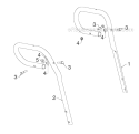 Handle Controls Diagram and Parts List for PR18530ES 96198004904 - 2012-08 Poulan Snow Blower