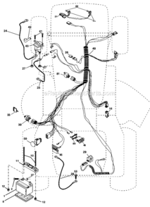 Electrical Diagram and Parts List for PR25PH48STA  Poulan Lawn Tractor
