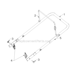 Handle Diagram and Parts List for PR521 (11A436F100)(1997) Cub Cadet Engine