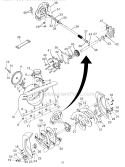 Auger_HousingImpeller_Assembly Diagram and Parts List for PR524  Poulan Snow Blower