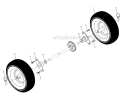 Wheels Diagram and Parts List for PR524  Poulan Snow Blower