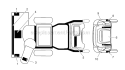 Decals Diagram and Parts List for PR524  Poulan Snow Blower