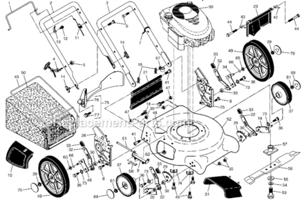Part Location Diagram of 154132 Poulan Hinge Bracket Assembly