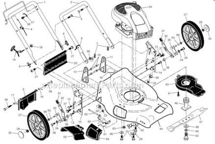 Part Location Diagram of 413368 Husqvarna Repair Parts Manual