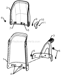Control Panel Discharge Chute Diagram and Parts List for PR621ES 96182000402 - 2012-06 Poulan Snow Blower