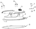 Control Panel Discharge Chute Diagram and Parts List for PR621ES 96182000402 - 2012-06 Poulan Snow Blower