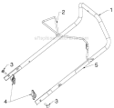 Handle Diagram and Parts List for PR621ES 96182000402 - 2012-06 Poulan Snow Blower