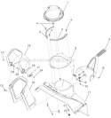 Chute Diagram and Parts List for PR621 96182000301 - 2011-06 Poulan Snow Blower
