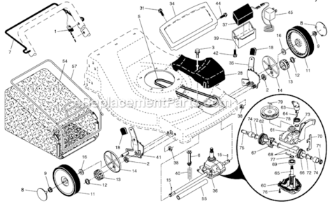 Page B Diagram and Parts List for PR625Y22RKP 96142003600 Poulan Lawn Mower