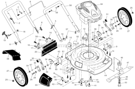 Part Location Diagram of 427619X479 Husqvarna Upper Handle