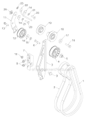 Chassis Engine Pulley Diagram and Parts List for PR627ES 96192003803 - 2012-08 Poulan Snow Blower