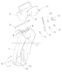 Control Panel Discharge Chute Diagram and Parts List for PR627ES 96192003803 - 2012-08 Poulan Snow Blower