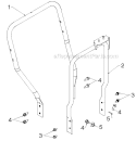 Handle Diagram and Parts List for PR627ES 96192003803 - 2012-08 Poulan Snow Blower